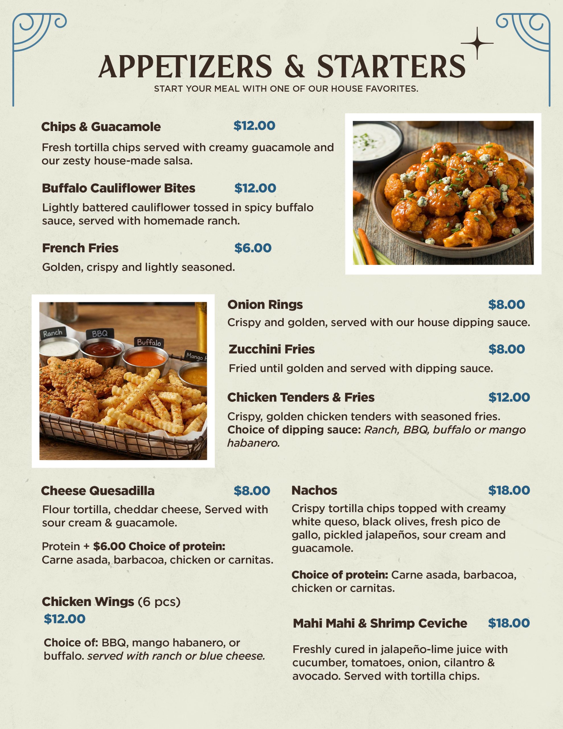 RESTAURANT MENU - Aqua Bar and grill